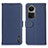 Leather Case Stands Flip Cover Holder B01H for Oppo Reno10 5G Blue