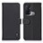 Leather Case Stands Flip Cover Holder B01H for Oppo Reno5 A Black