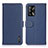 Leather Case Stands Flip Cover Holder B01H for Oppo Reno6 Lite Blue