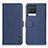 Leather Case Stands Flip Cover Holder B01H for Realme 8 Pro Blue