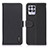 Leather Case Stands Flip Cover Holder B01H for Realme 8i Black