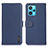 Leather Case Stands Flip Cover Holder B01H for Realme 9 Pro+ Plus 5G Blue