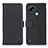 Leather Case Stands Flip Cover Holder B01H for Realme C21 Black