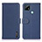 Leather Case Stands Flip Cover Holder B01H for Realme C21 Blue