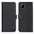 Leather Case Stands Flip Cover Holder B01H for Realme Narzo 50i Black