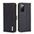 Leather Case Stands Flip Cover Holder B01H for Realme Q3 Pro 5G Black