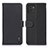 Leather Case Stands Flip Cover Holder B01H for Samsung Galaxy A03 Black