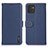 Leather Case Stands Flip Cover Holder B01H for Samsung Galaxy A03 Blue