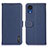 Leather Case Stands Flip Cover Holder B01H for Samsung Galaxy A03 Core Blue