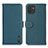 Leather Case Stands Flip Cover Holder B01H for Samsung Galaxy A03 Green