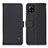 Leather Case Stands Flip Cover Holder B01H for Samsung Galaxy A22 4G Black