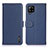 Leather Case Stands Flip Cover Holder B01H for Samsung Galaxy A22 4G Blue