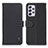 Leather Case Stands Flip Cover Holder B01H for Samsung Galaxy A73 5G Black