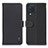 Leather Case Stands Flip Cover Holder B01H for Samsung Galaxy M32 4G Black