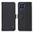 Leather Case Stands Flip Cover Holder B01H for Samsung Galaxy M53 5G Black