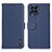 Leather Case Stands Flip Cover Holder B01H for Samsung Galaxy M53 5G Blue