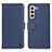 Leather Case Stands Flip Cover Holder B01H for Samsung Galaxy S21 FE 5G Blue