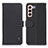 Leather Case Stands Flip Cover Holder B01H for Samsung Galaxy S24 Plus 5G Black