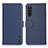 Leather Case Stands Flip Cover Holder B01H for Sony Xperia 10 III SOG04 Blue