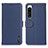 Leather Case Stands Flip Cover Holder B01H for Sony Xperia 5 IV Blue