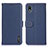 Leather Case Stands Flip Cover Holder B01H for Sony Xperia Ace III SO-53C Blue