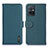 Leather Case Stands Flip Cover Holder B01H for Vivo iQOO Z6 5G Green