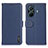 Leather Case Stands Flip Cover Holder B01H for Vivo iQOO Z6 Pro 5G Blue