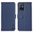 Leather Case Stands Flip Cover Holder B01H for Vivo T1 5G India Blue