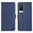 Leather Case Stands Flip Cover Holder B01H for Vivo V21e 5G Blue