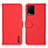 Leather Case Stands Flip Cover Holder B01H for Vivo Y21s Red