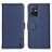 Leather Case Stands Flip Cover Holder B01H for Vivo Y55s 5G Blue