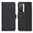 Leather Case Stands Flip Cover Holder B01H for Vivo Y76s 5G Black