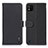 Leather Case Stands Flip Cover Holder B01H for Wiko Y62 Black