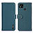 Leather Case Stands Flip Cover Holder B01H for Xiaomi POCO C31 Green