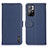 Leather Case Stands Flip Cover Holder B01H for Xiaomi Poco M4 Pro 5G Blue