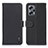 Leather Case Stands Flip Cover Holder B01H for Xiaomi Poco X4 GT 5G Black