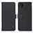 Leather Case Stands Flip Cover Holder B01H for Xiaomi Redmi 9C NFC Black