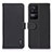 Leather Case Stands Flip Cover Holder B01H for Xiaomi Redmi K40S 5G Black