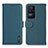 Leather Case Stands Flip Cover Holder B01H for Xiaomi Redmi K40S 5G Green