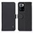 Leather Case Stands Flip Cover Holder B01H for Xiaomi Redmi Note 10 Pro 5G Black