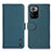 Leather Case Stands Flip Cover Holder B01H for Xiaomi Redmi Note 10 Pro 5G Green