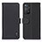 Leather Case Stands Flip Cover Holder B01H for Xiaomi Redmi Note 11 Pro 4G Black