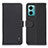 Leather Case Stands Flip Cover Holder B01H for Xiaomi Redmi Note 11E 5G Black