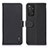 Leather Case Stands Flip Cover Holder B01H for Xiaomi Redmi Note 11S 4G Black