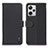 Leather Case Stands Flip Cover Holder B01H for Xiaomi Redmi Note 12 Pro+ Plus 5G Black