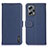 Leather Case Stands Flip Cover Holder B01H for Xiaomi Redmi Note 12T Pro 5G Blue