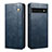 Leather Case Stands Flip Cover Holder B01S for Google Pixel 6 Pro 5G Blue