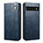 Leather Case Stands Flip Cover Holder B01S for Google Pixel 6a 5G Blue