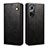 Leather Case Stands Flip Cover Holder B01S for Huawei Honor 50 Pro 5G Black