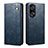 Leather Case Stands Flip Cover Holder B01S for Huawei P50 Blue